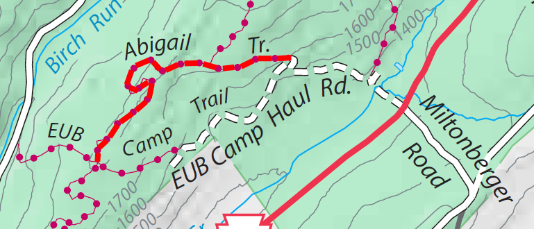 Abigail trail - north end