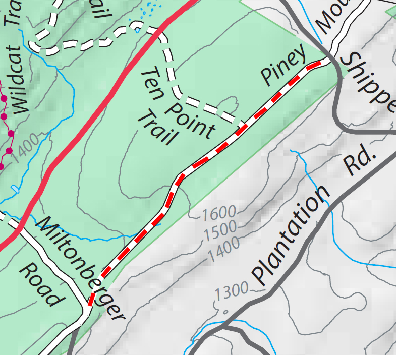 Piney Mountain Ridge road