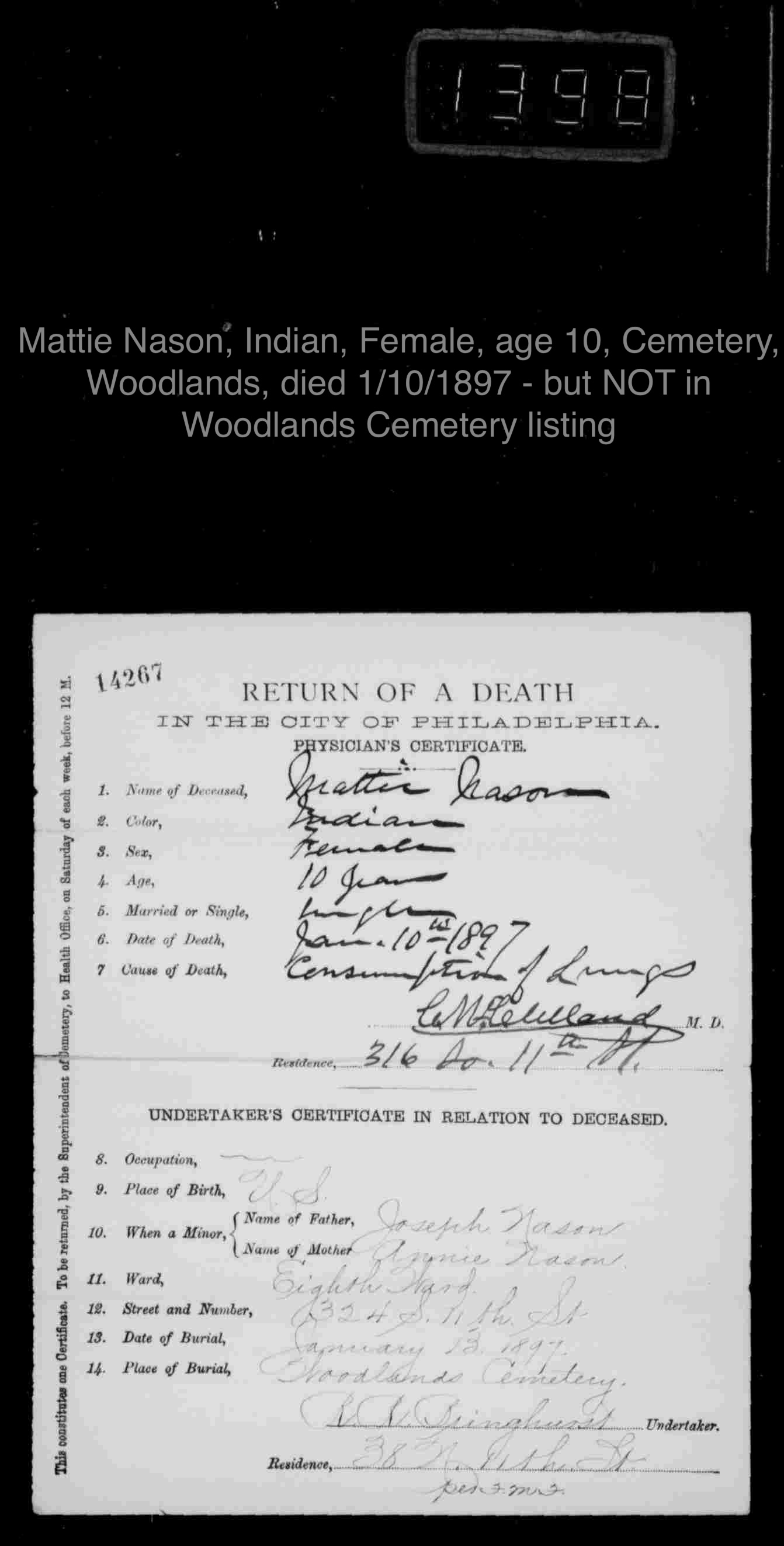 Death Certificate not found