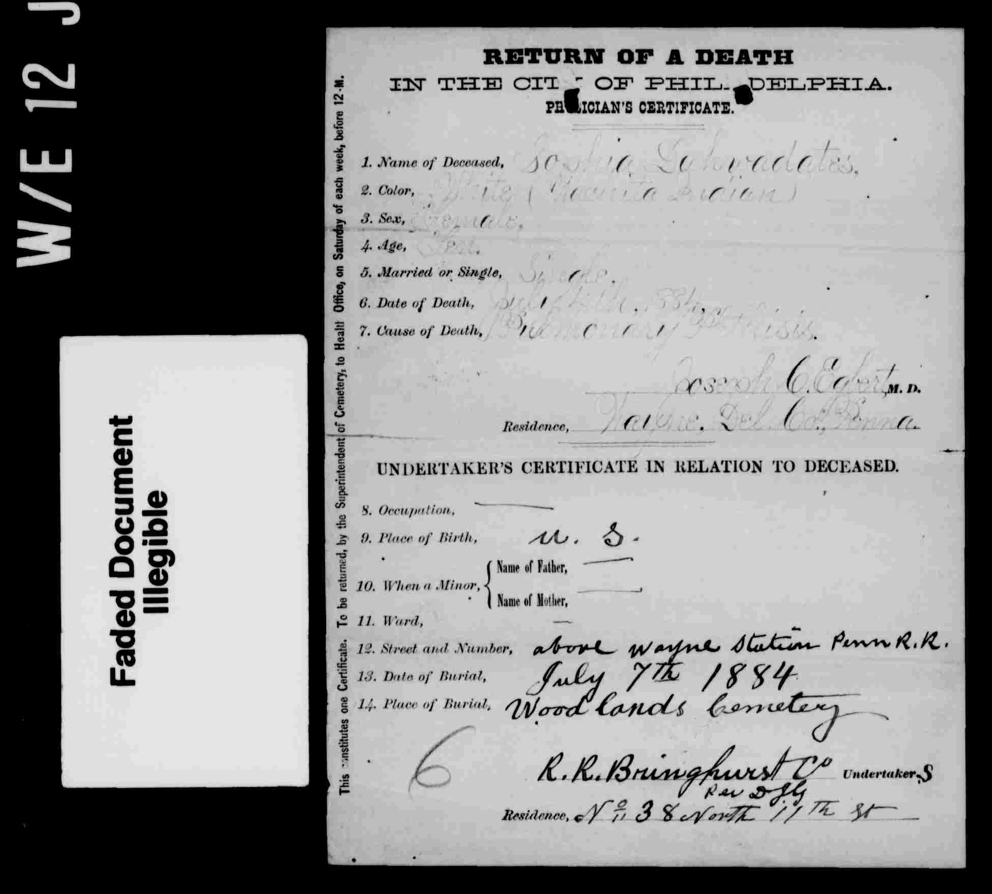 Death Certificate not found